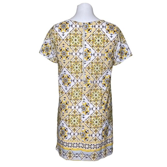 Lulus Yellow Dandy Lion Yellow Print Shift Dress, Short Sleeve Women's Size S - Picture 7 of 14